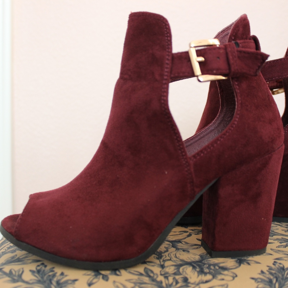 Top Moda Wine Booties